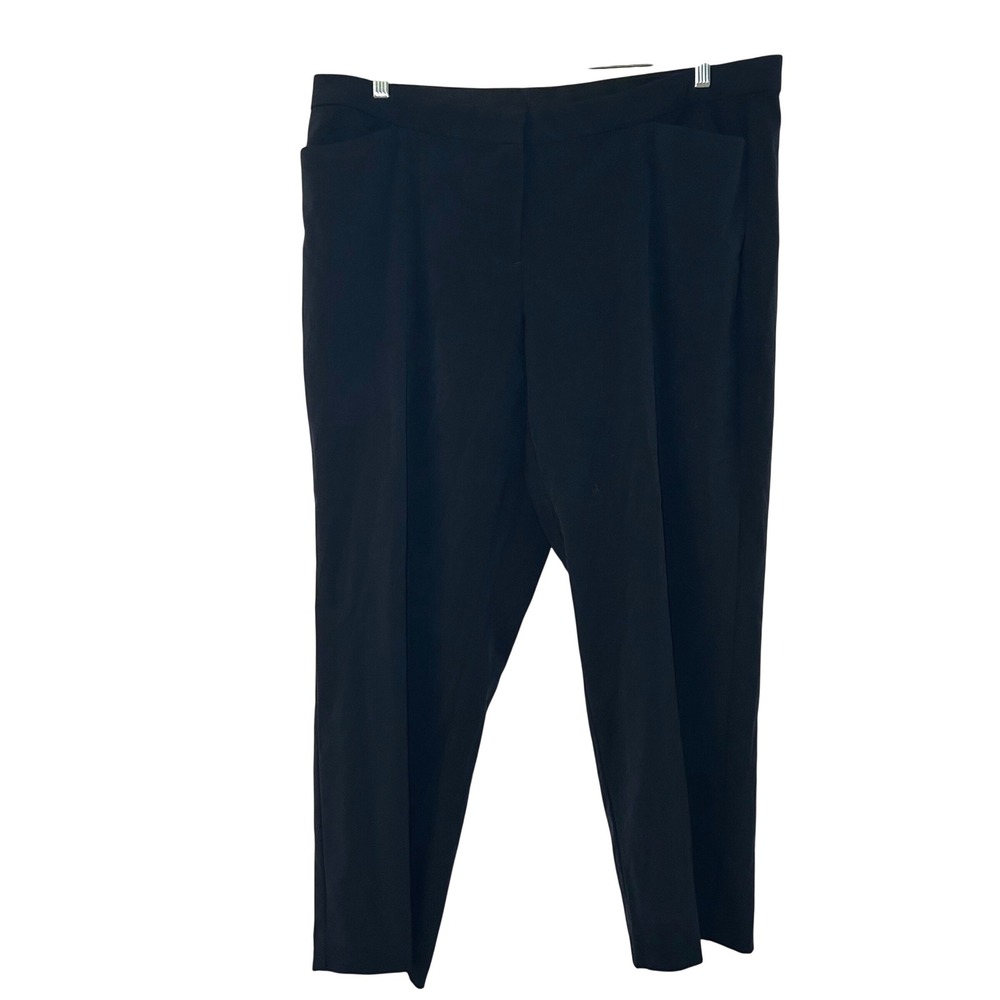 JM Collection Woman Petite Navy Blue Tapered Leg Dress Pants 20WP Plus Size